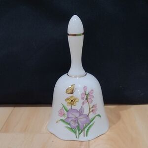 2/$20 Floral Decorative Bell with Gold Accents